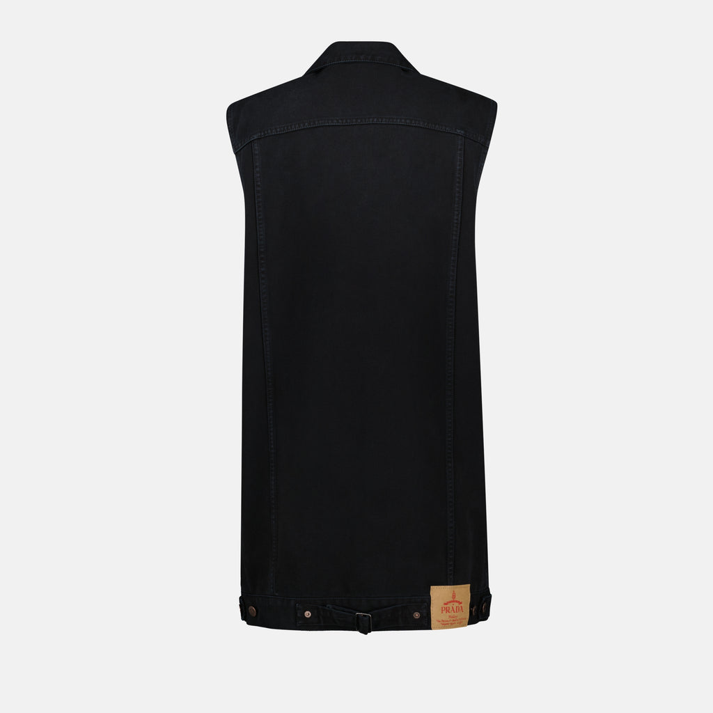 Vestidos Robe en jean Prada Preto Femme
