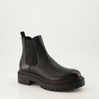 Boots and ankle boots Leather Ankle Boots Prada Black Homme