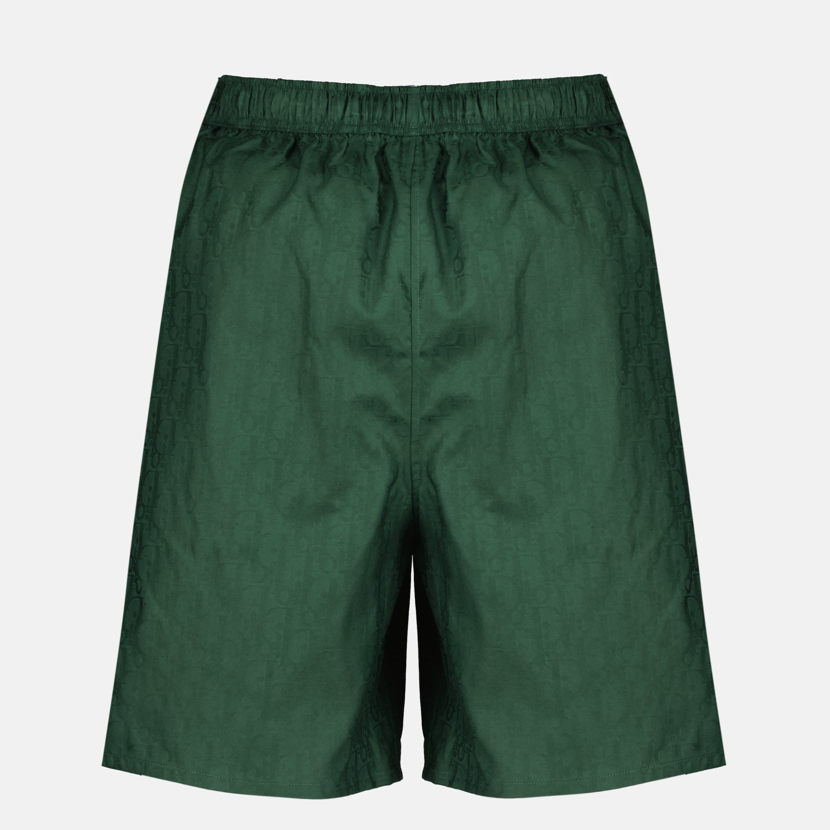 Image de l'article Short Dior Oblique vert en soie de la marque Dior pour Homme - Saison Printemps-Été 2026 - Vue de Dos