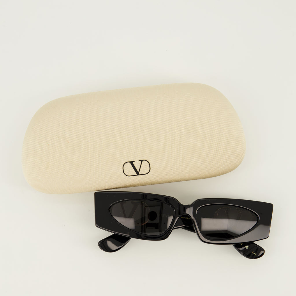Lunettes VLogo Black Sunglasses Valentino Garavani Noir Femme