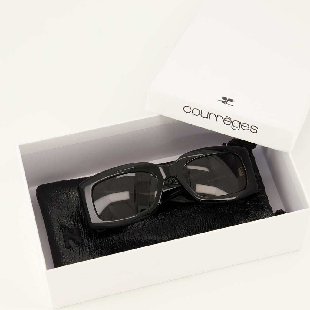 Lunettes Óculos de Sol 69 Pretos Courrèges Noir Femme