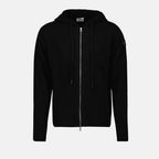 Maille Cardigan zippé en laine Moncler Noir Homme