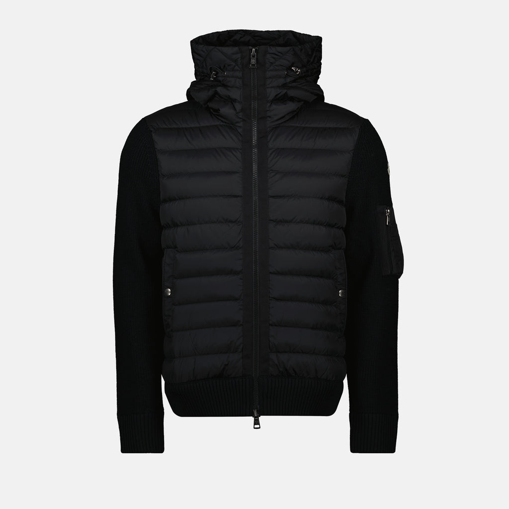 Maille Cardigan com Fecho Moncler Noir Homme