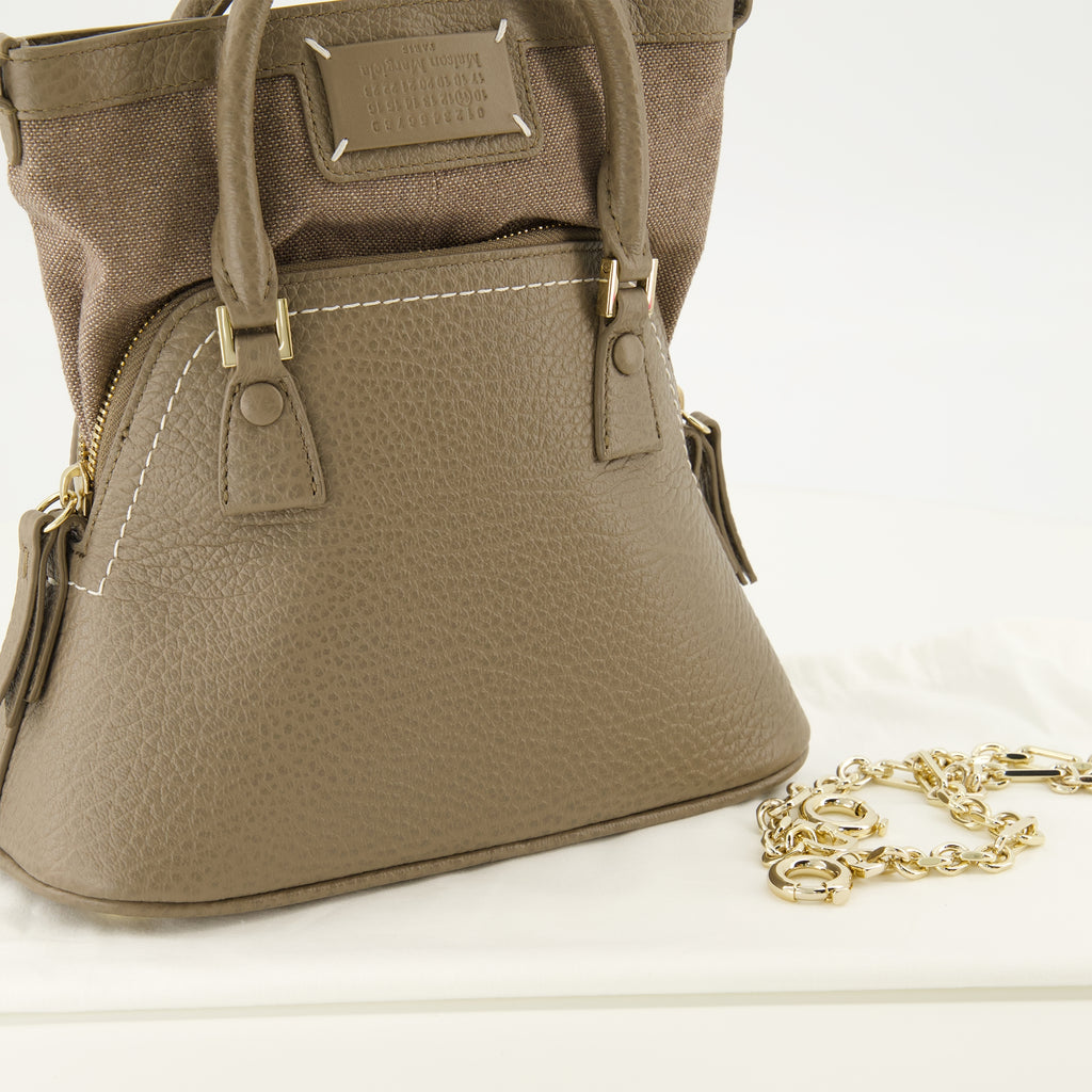 Sacs à main et épaule Bolso Micro de Cuero 5AC en Marrón Maison Margiela Marron Femme