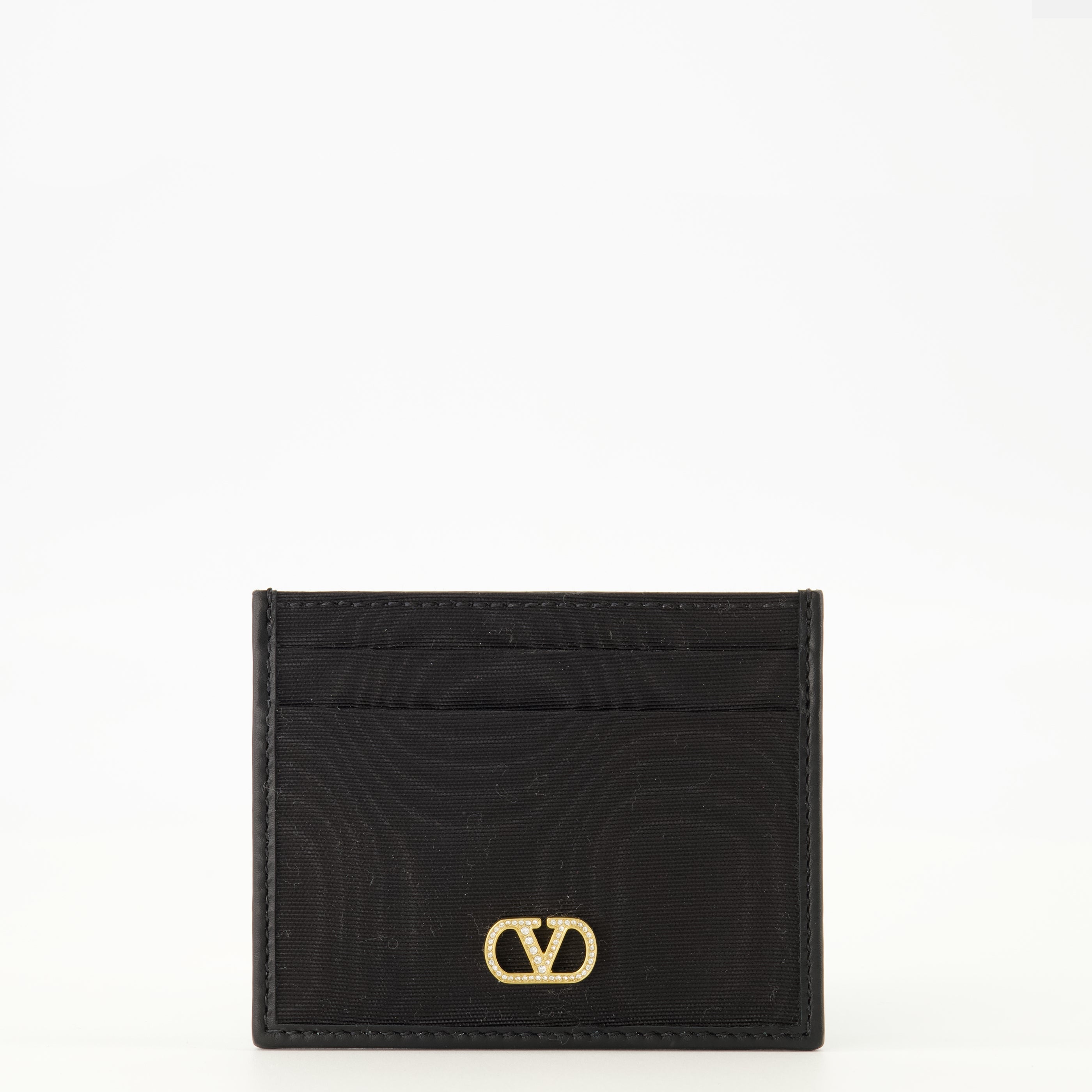 Petite maroquinerie VLogoカードホルダー ブラックファブリック Valentino Garavani Noir Femme