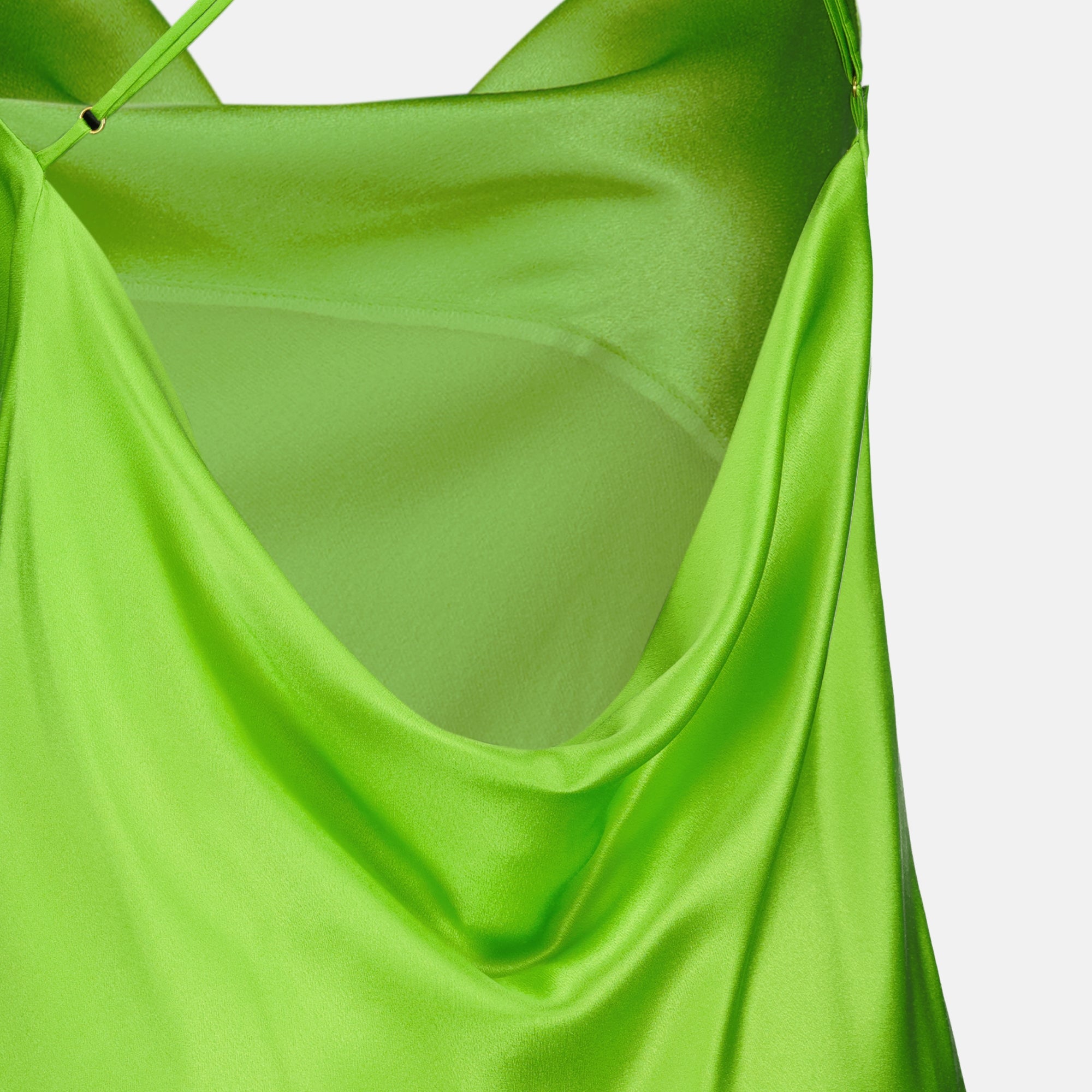 Robes Robe dos nu en soie verte Saint Laurent Vert Femme
