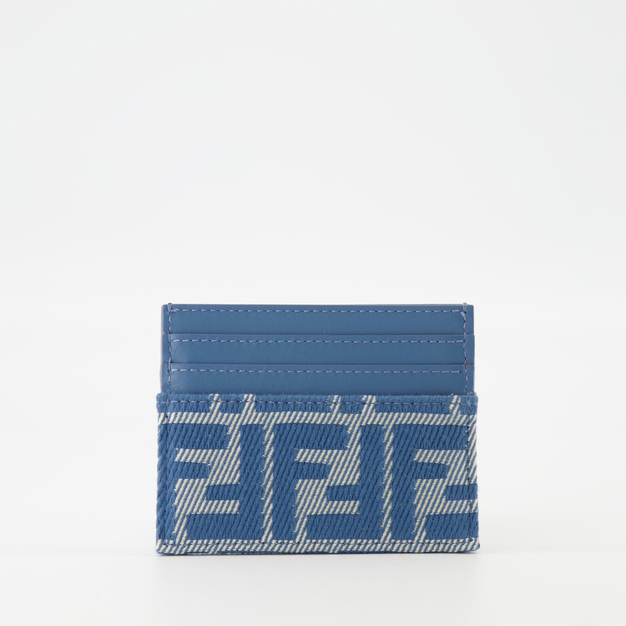 Small leather goods Porte-cartes Baguette Fendi Blue Femme