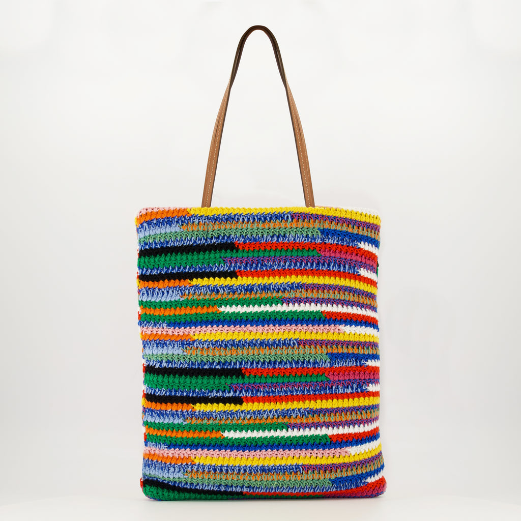 Bild der Miu Miu mehrfarbigen Häkel-Tasche für Damen - Frühling-Sommer 2026 - Rückansicht