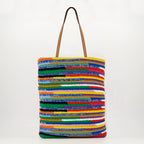 Imagem da bolsa de croché multicolorida Miu Miu para Mulheres - Temporada Primavera-Verão 2026 - Vista Traseira