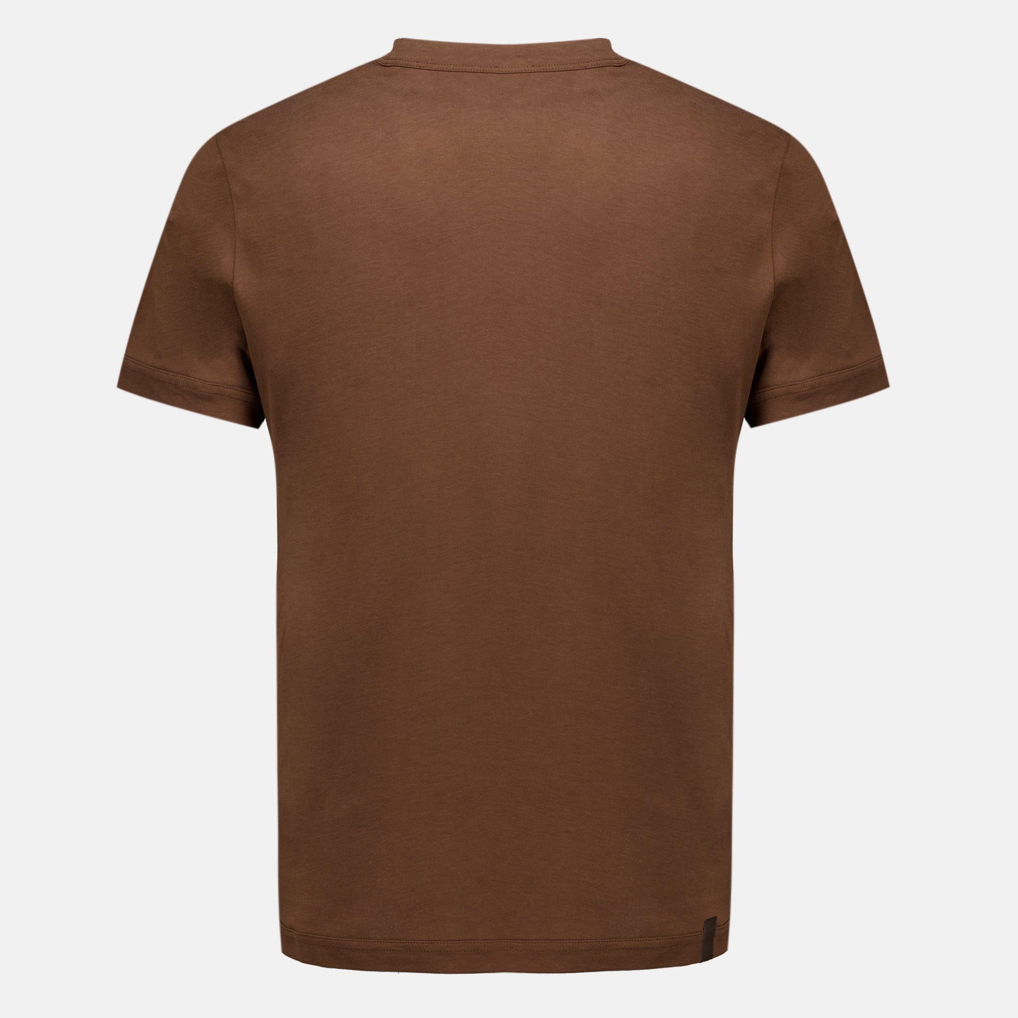 T-shirts 갈색 가죽 로고 티셔츠 Moncler Marron Homme
