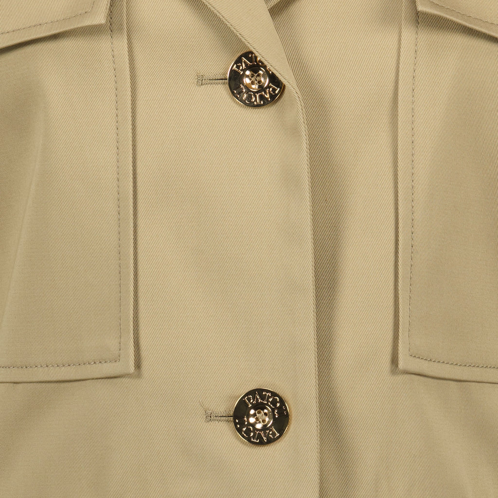 Image of the Patou brand short beige jacket for Women - Spring-Summer 2026 - Detailed View 2