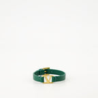 Bijoux Bracelet VLogo en cuir Valentino Garavani Vert Homme