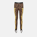 Pantalons Legging fuseau léopard Barocco Versace Marron Femme