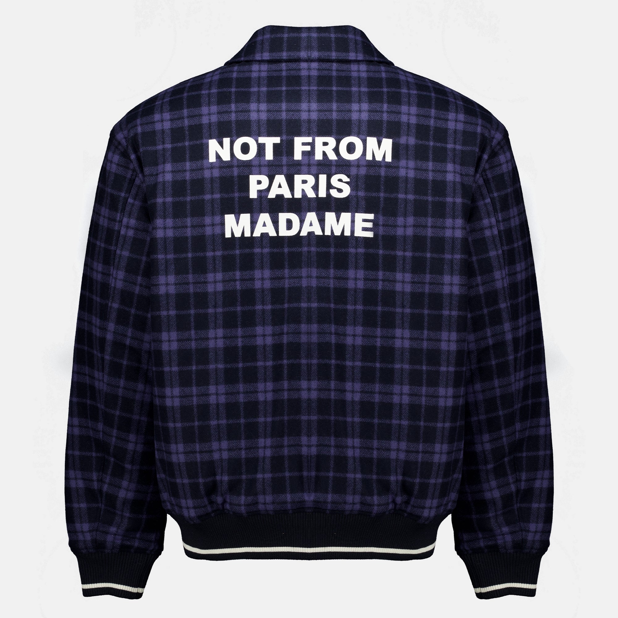 Vestes Veste Slogan Flanelle bleu marine à carreaux Drole De Monsieur Bleu foncé Homme