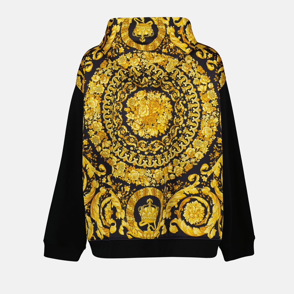 Felpe Hoodie Barocco Versace Giallo Femme