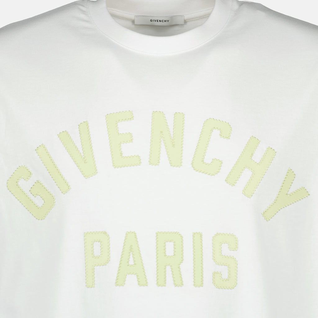 Image de l'article T-shirt brodé blanc de la marque Givenchy pour Homme - Saison Printemps-Été 2026 - Vue détaillée_2