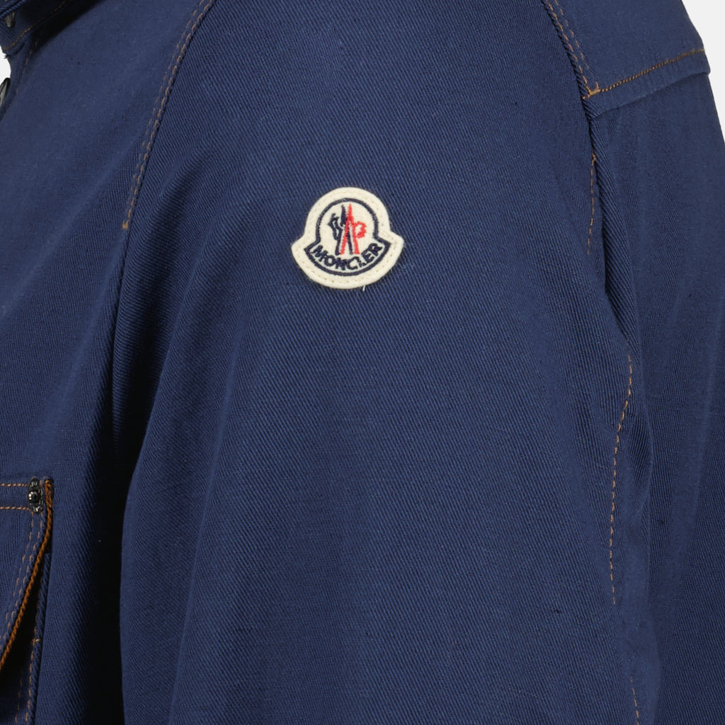 Vestes Surchemise Watagua en coton et lin bleu marine Moncler Bleu Homme
