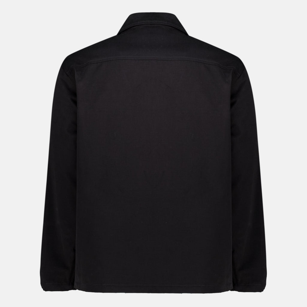 Chemises Camicia Overshirt Nera in Cotone Saint Laurent Noir Homme