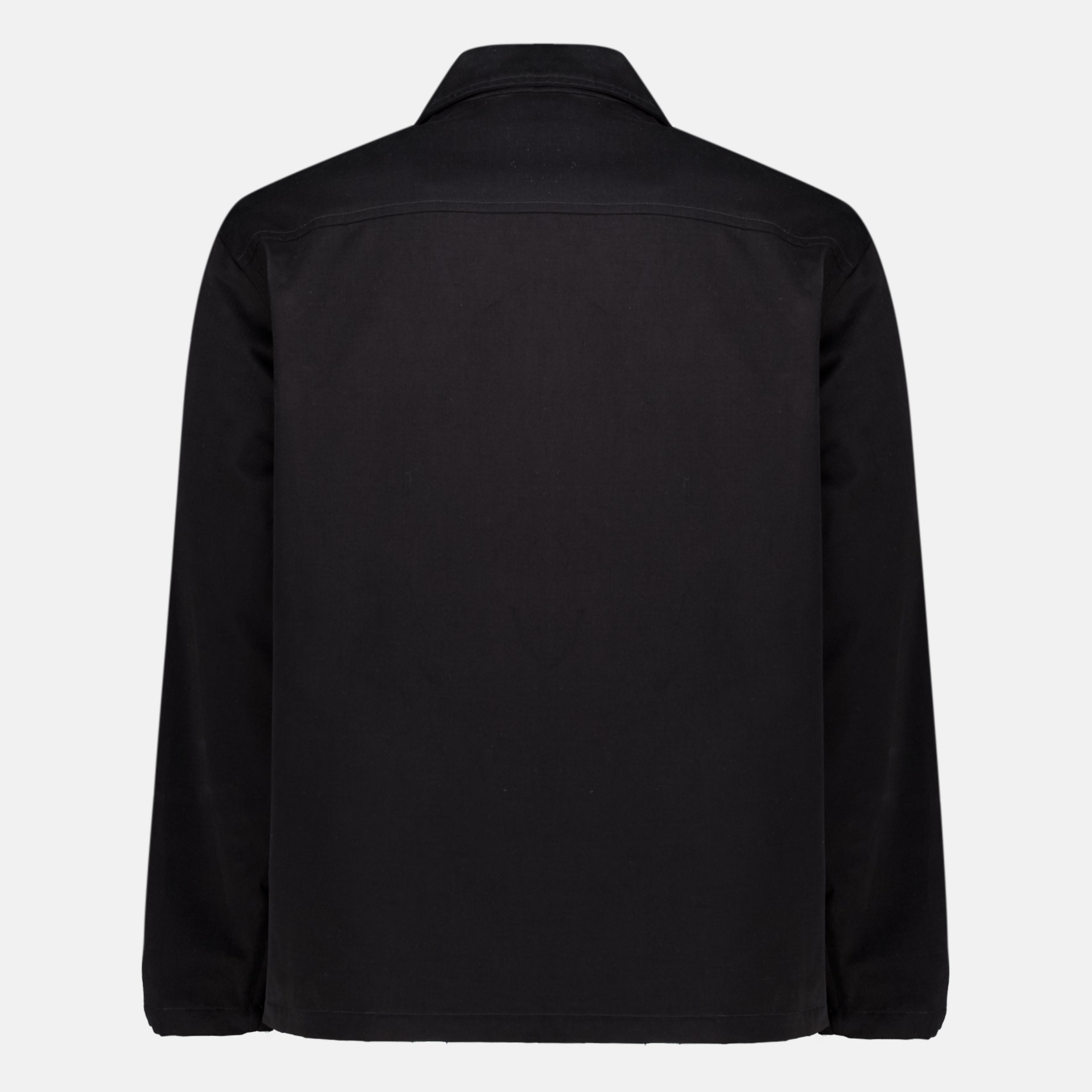 Chemises Camicia Overshirt Nera in Cotone Saint Laurent Noir Homme