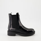 Ankle boots Patent Leather Ankle Boots Prada Black Femme