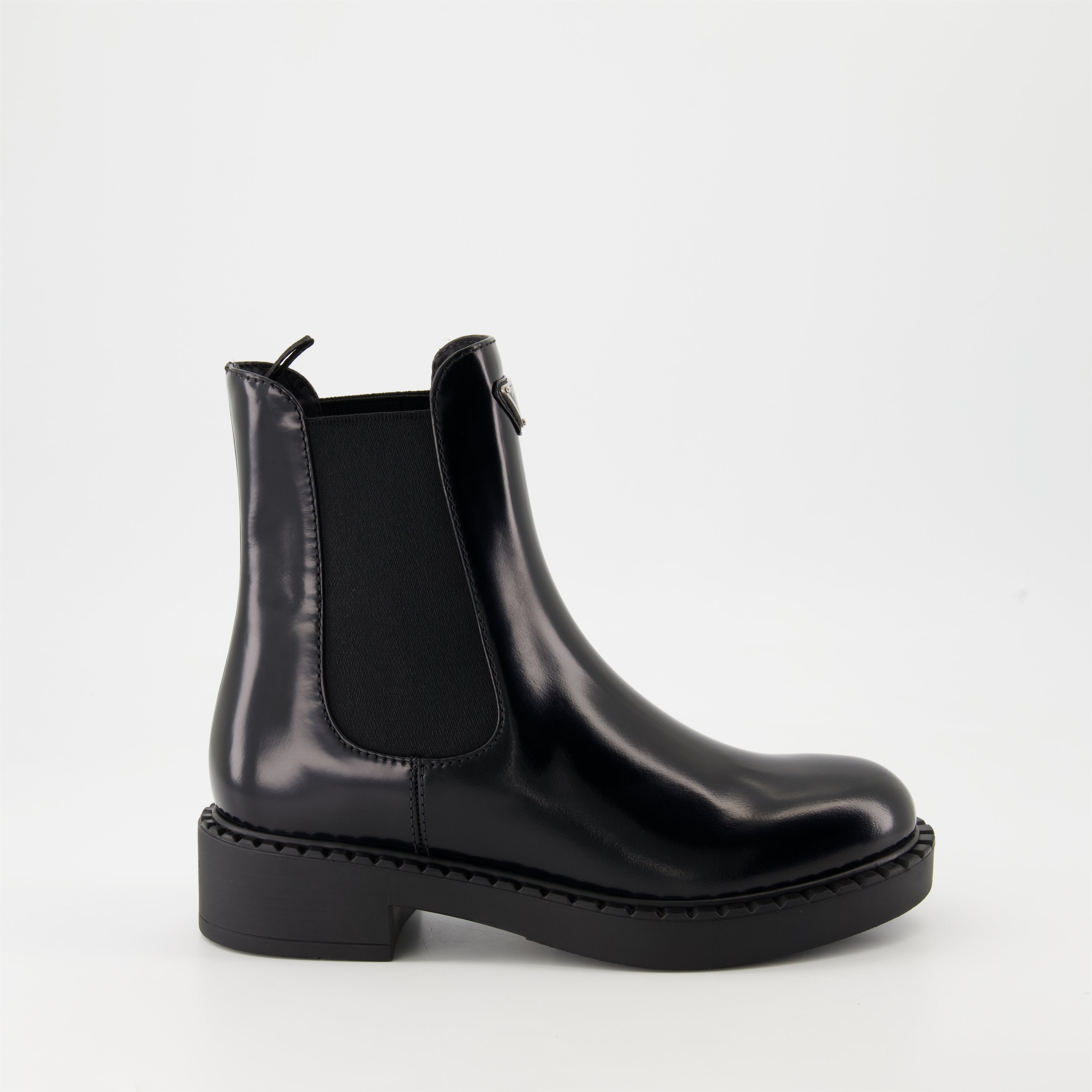 Ankle boots Patent Leather Ankle Boots Prada Black Femme