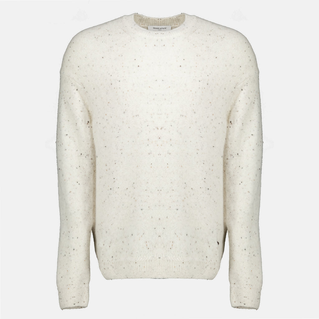 Maille Pull en maille blanc Maison Kitsune Beige Homme