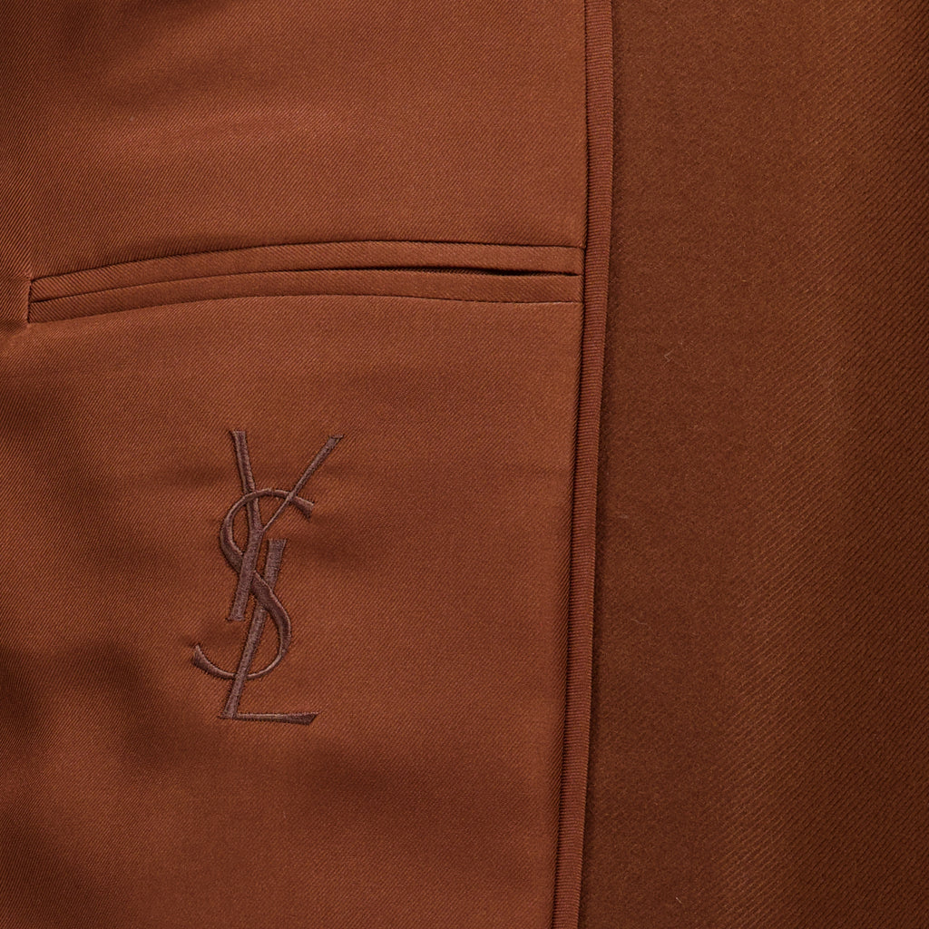 Vestes 브라운 캐시미어 블레이저 Saint Laurent Marron Femme
