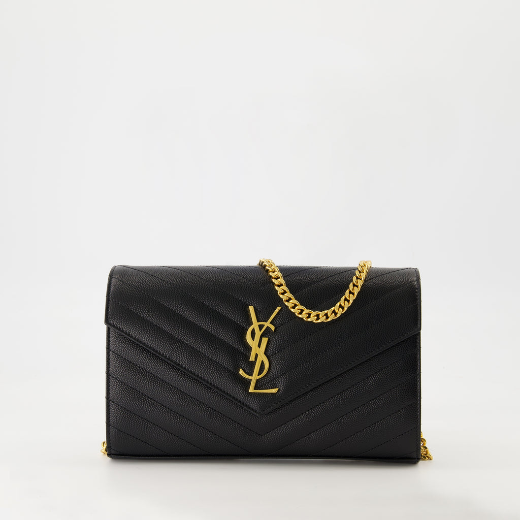 Bild des Cassandre-Kettenportemonnaies der Marke Saint Laurent für Damen - Herbst-Winter 2025 - Vorderansicht