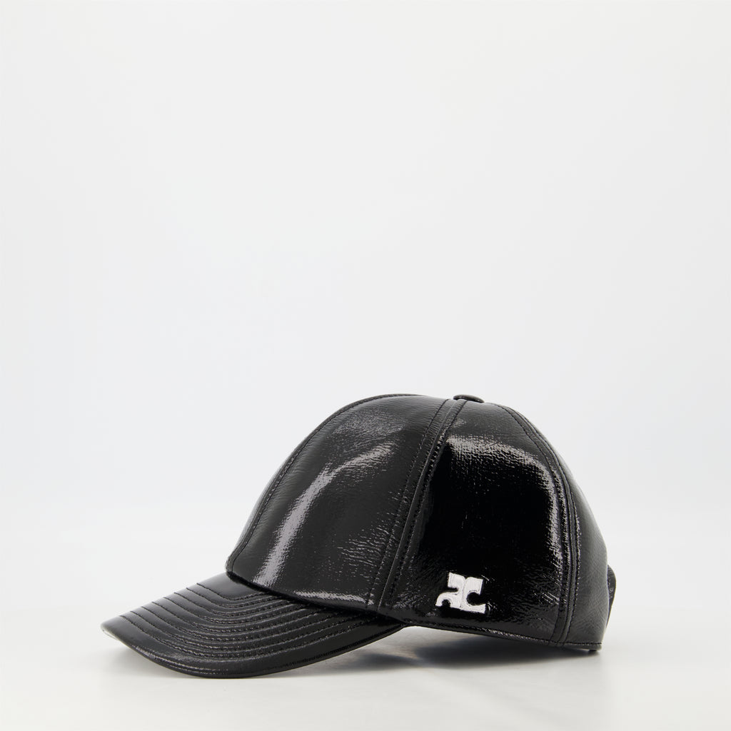 Chapéus, bonés e gorros Boné de Reedição em Vinil Courrèges Preto Unissex