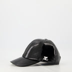 Chapéus, bonés e gorros Boné de Reedição em Vinil Courrèges Preto Unissex