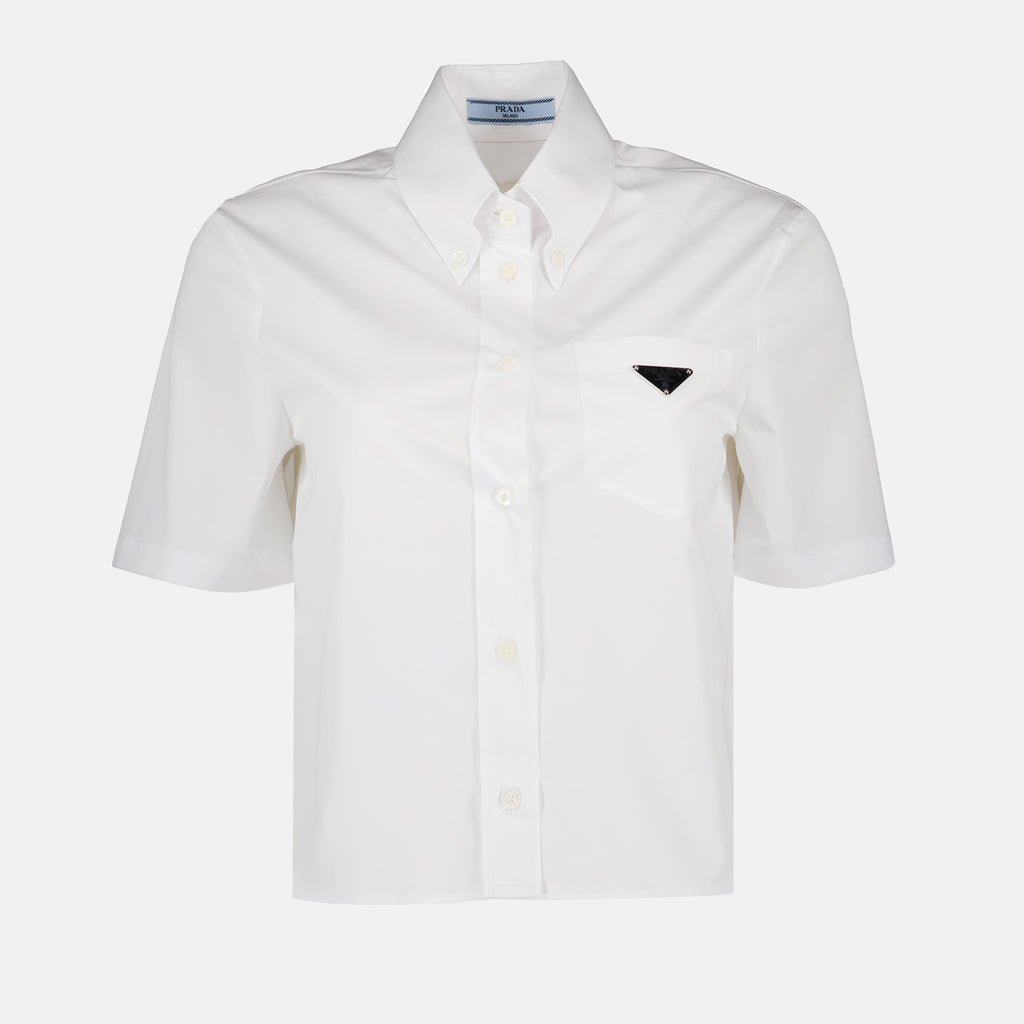 셔츠 P419G S 222 1XV2 f0009 bianco Prada 하얀색 Femme