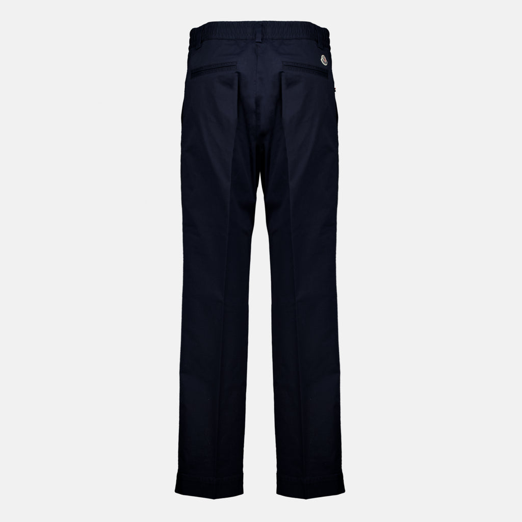 Pantalons Pantalon en coton bleu marine Moncler Bleu foncé Homme