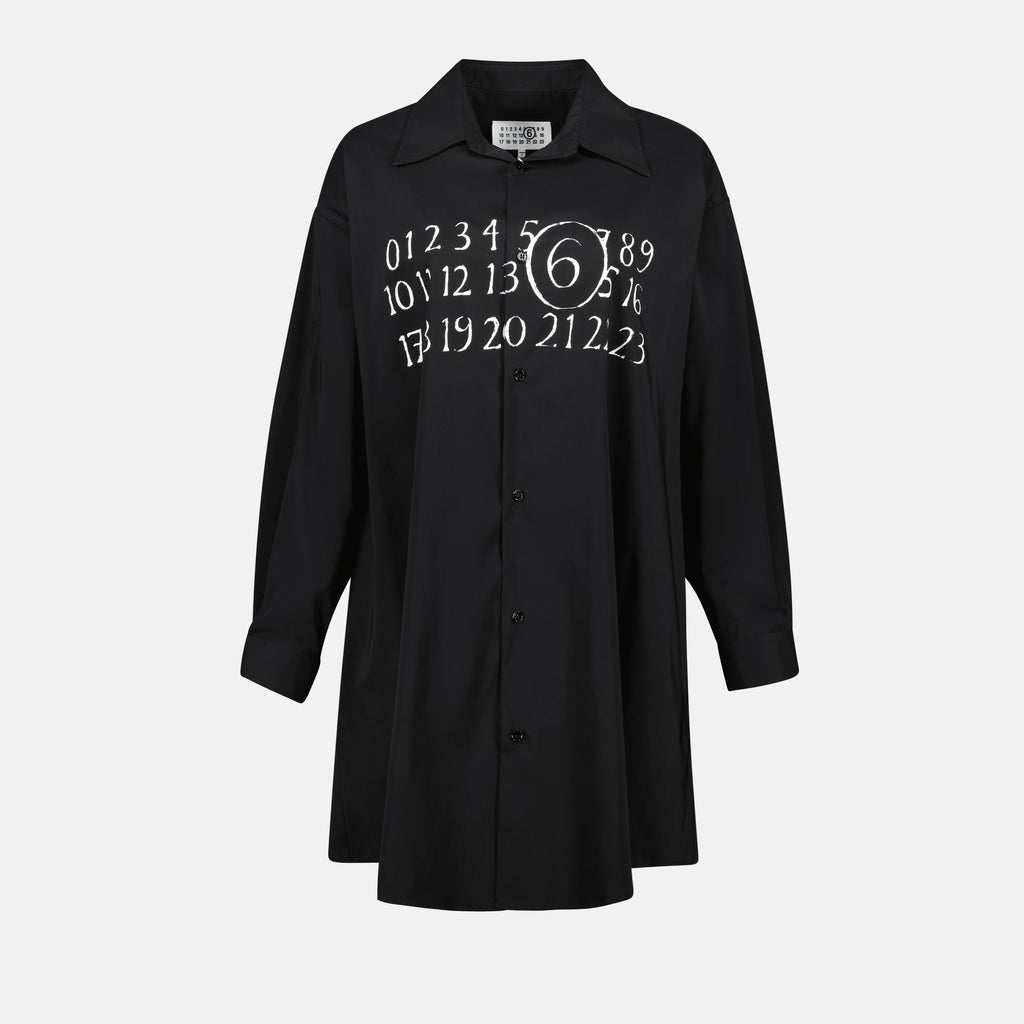 Robes Robe chemise Mm6 Noir Femme