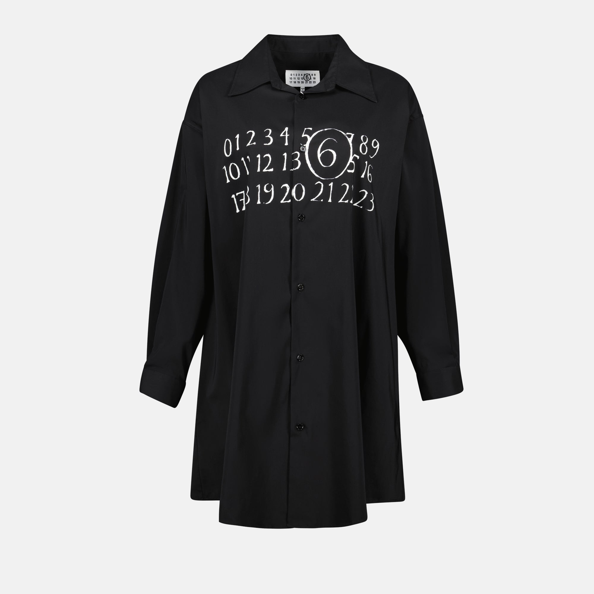 Robes Robe chemise Mm6 Noir Femme