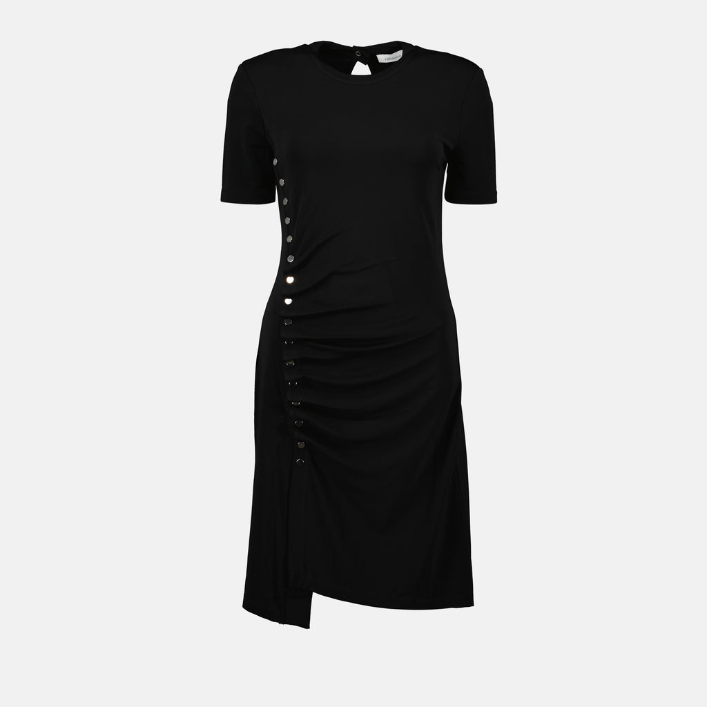 Vestidos Vestido Negro Drapeado Rabanne Negro Femme
