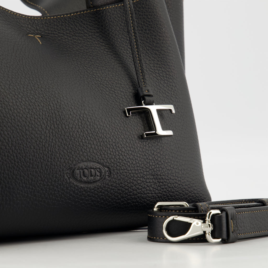 Bolsos tote Pequeño Tote de Cuero Tod's Negro Femme