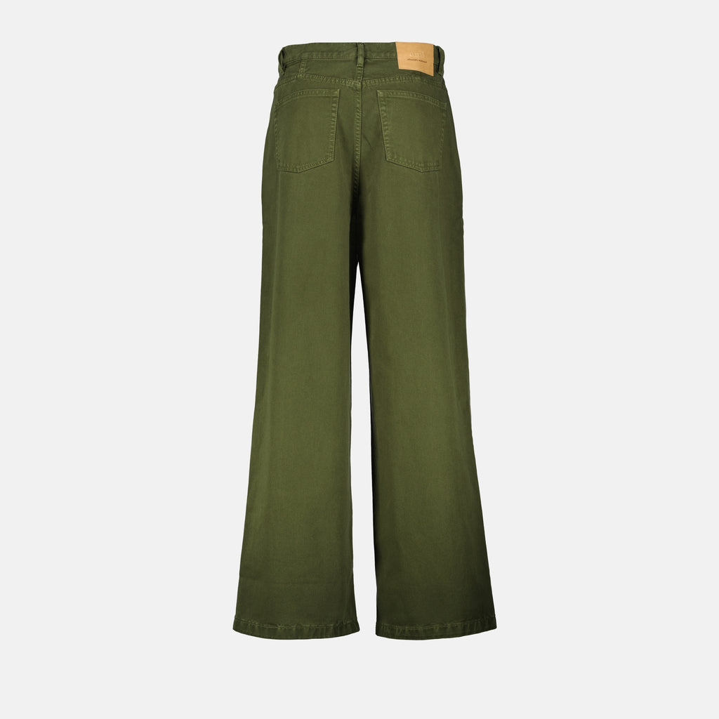 Hosen Weite Beinform Jeans Ami PARIS Khaki Homme