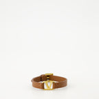 Bijoux Bracelet VLogo en cuir Valentino Garavani Marron Homme