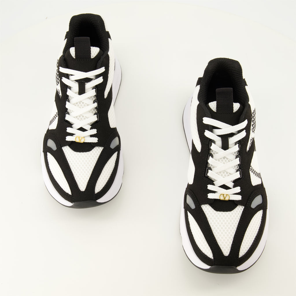 Baskets Tênis Demivee em Tecido Branco Valentino Garavani Blanc Homme