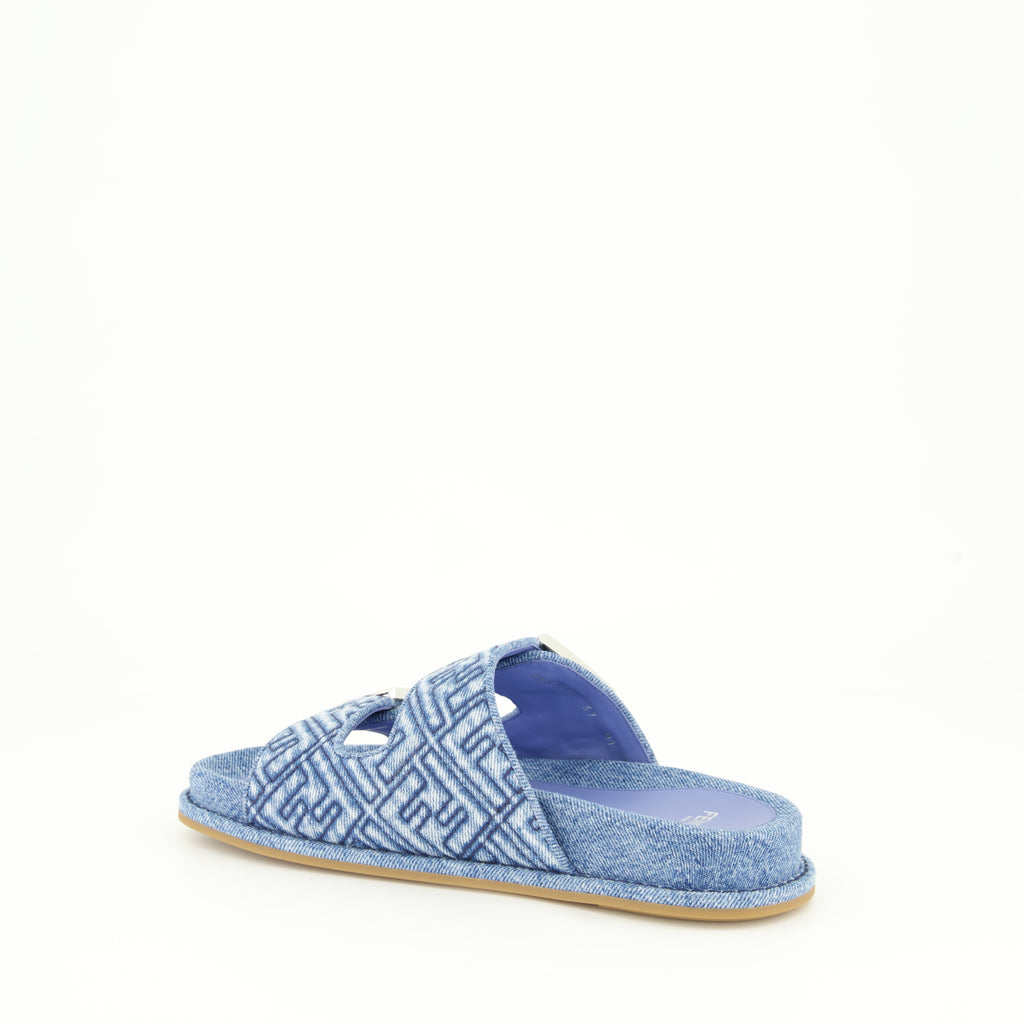 Sapatos abertos Sandales Fendi Feel Fendi Azul Femme