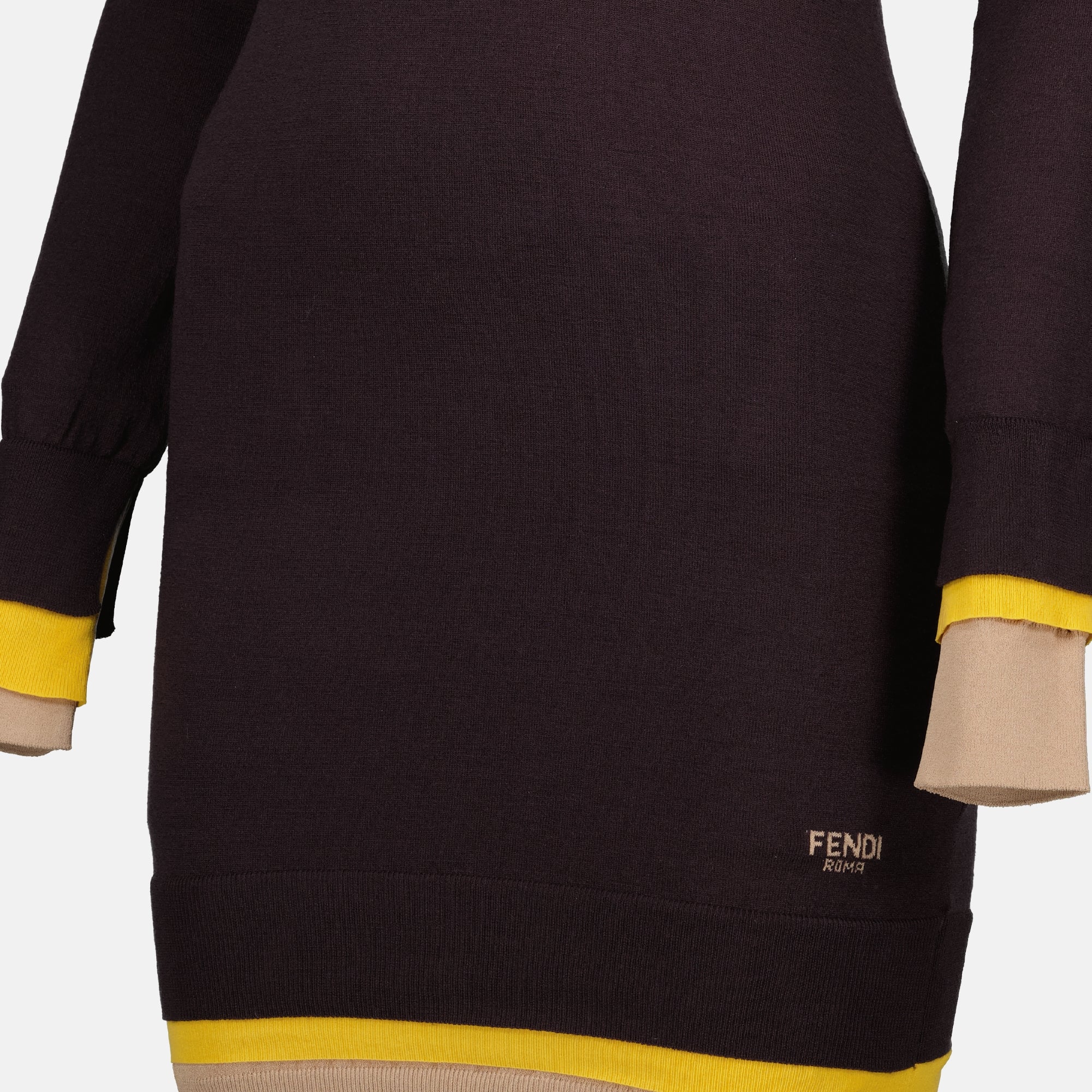 Robes Robe en laine Fendi Violet Femme