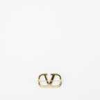 Bijoux Broche Vlogo en cristaux Valentino Garavani Doré Femme