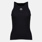 Tops Canotta Nera Moon in Cotone Marine Serre Noir Femme