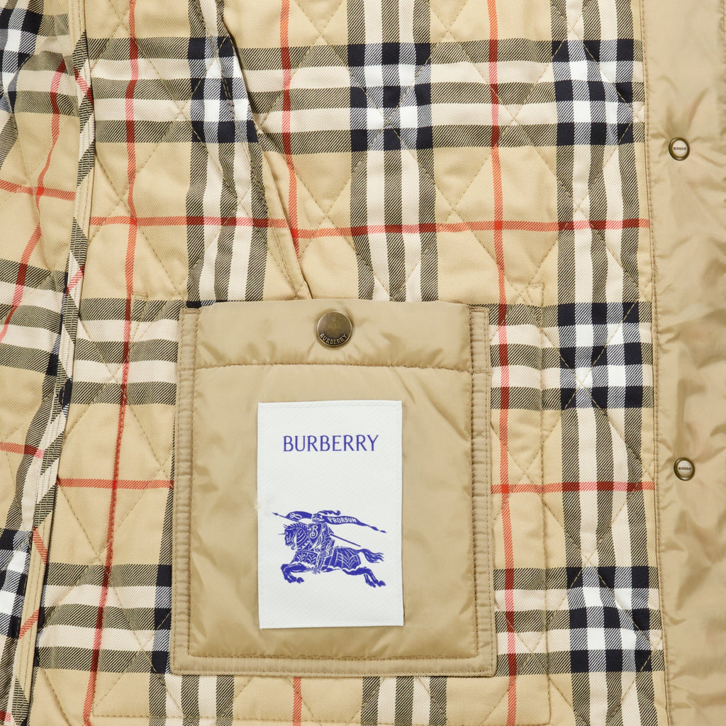 Vestes Casaco Acolchoado em Nylon Bege Burberry Beige Femme