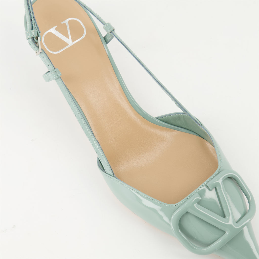 Sapatos de salto VLogo Pumps Valentino Garavani Verde Femme
