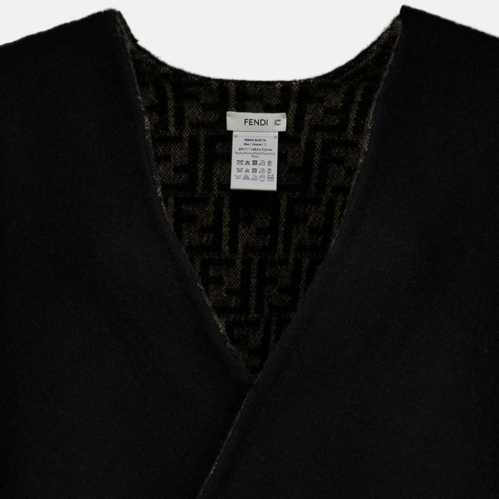 Vestes Poncho FF Zucca noir Fendi Noir Femme