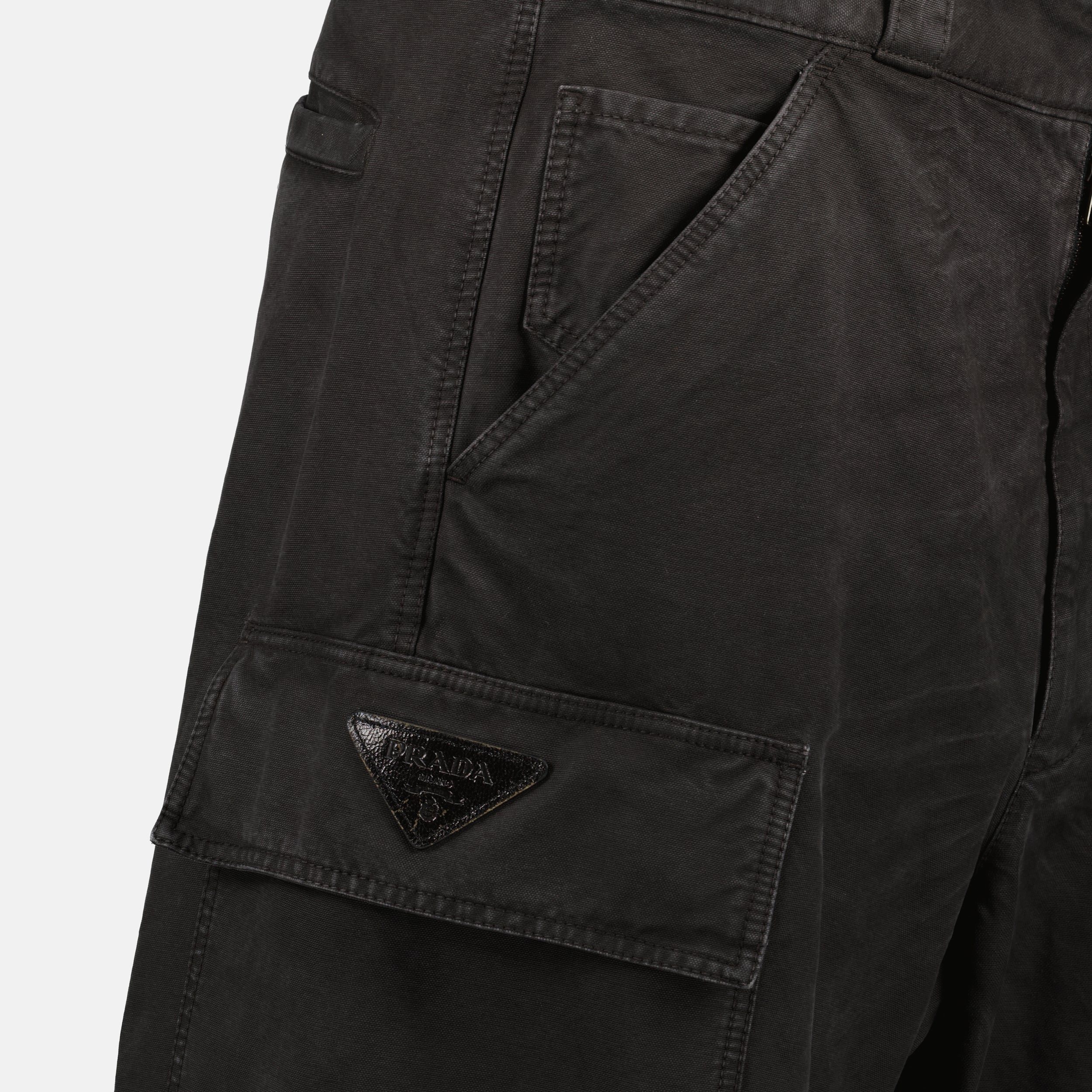 パンツ カーゴパンツ Prada 黒 Homme
