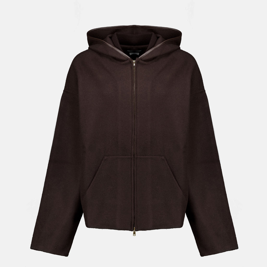 Sweatshirts Braune Zip-up Kapuzenjacke Max Mara Marron Femme
