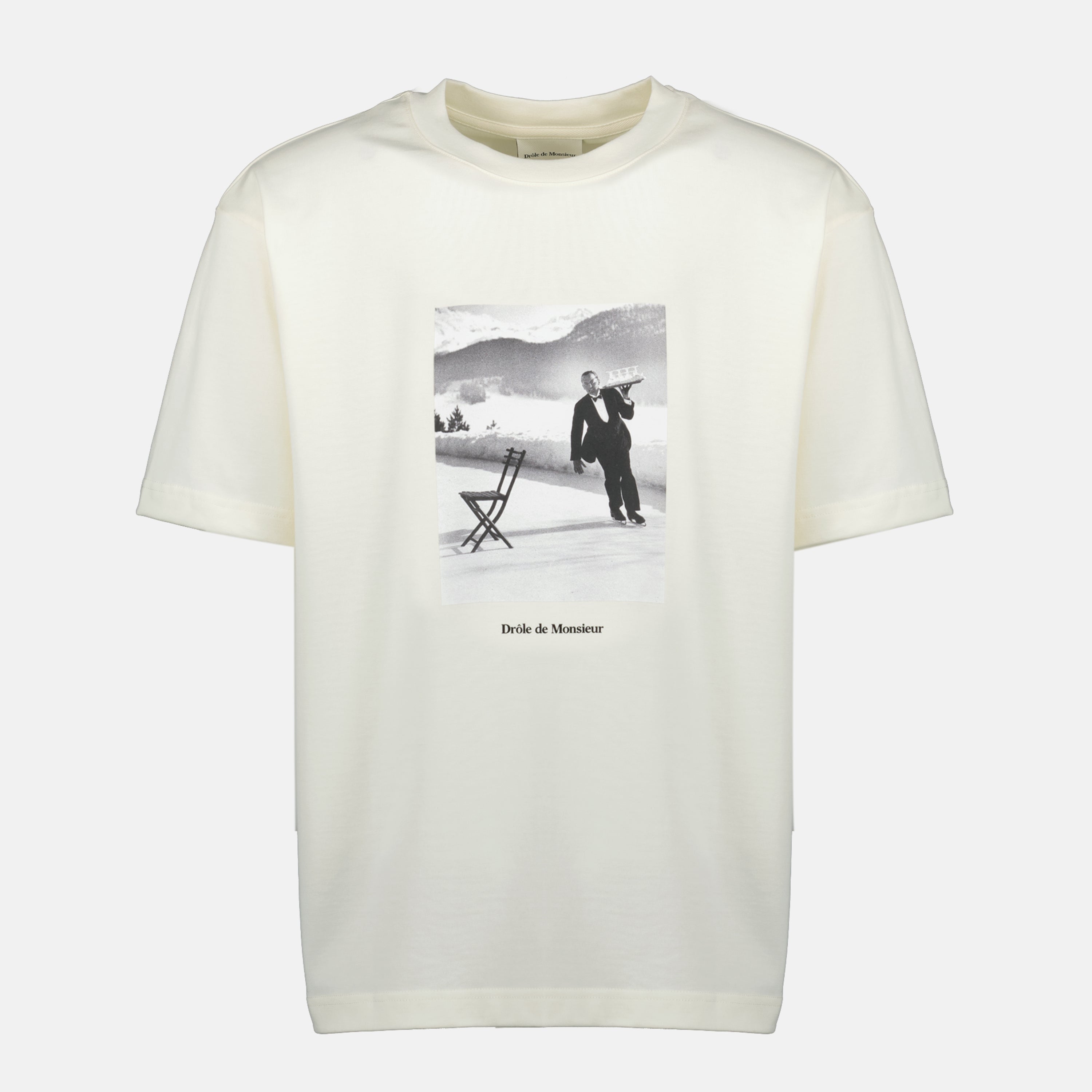 Immagine dell'articolo T-shirt Ice skating waiter del marchio Drole De Monsieur per Uomo - Stagione Autunno-Inverno 2025 - Vista Frontale