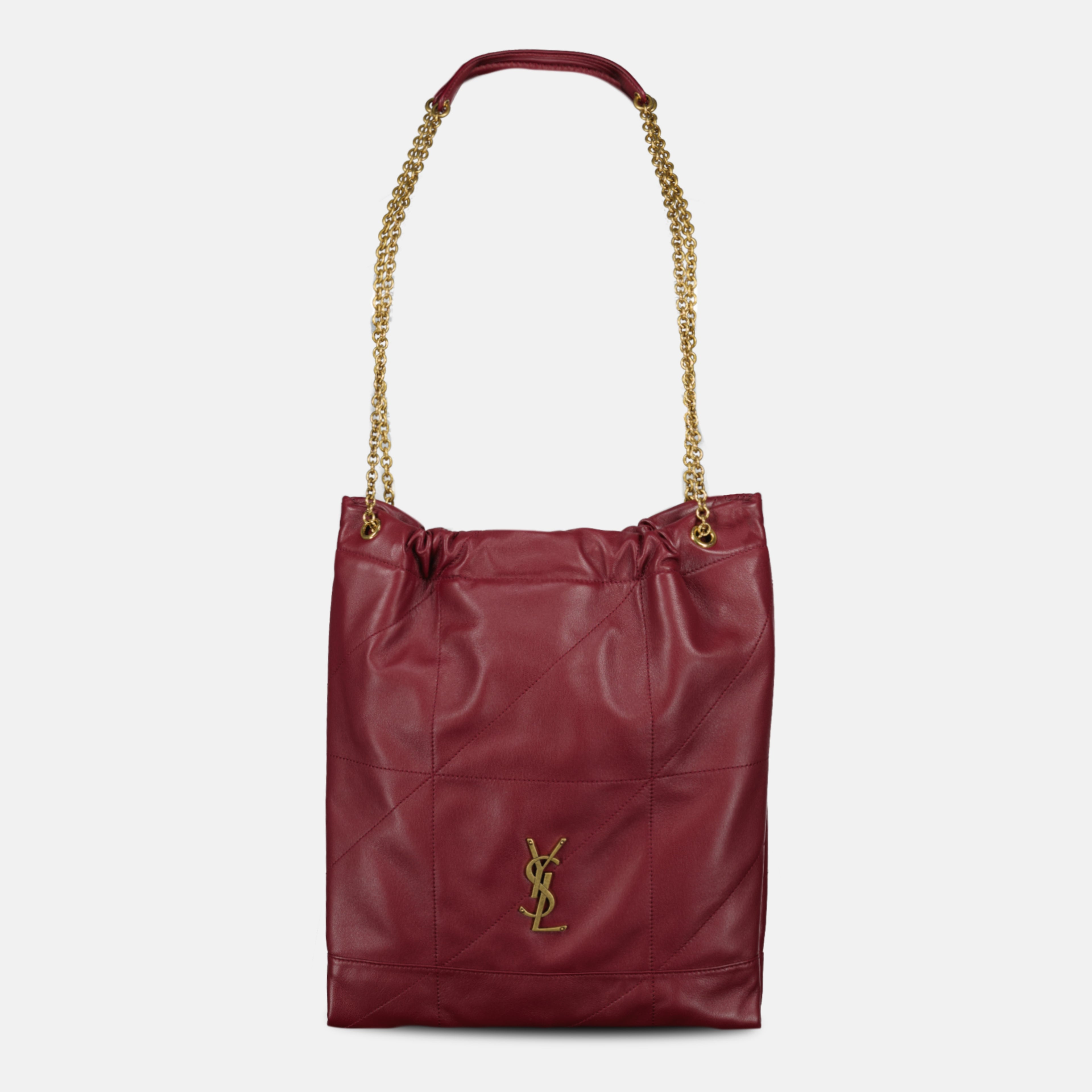 Image de l'article Sac Jaimie Pochon bordeaux de la marque Saint Laurent pour Femme - Saison Automne-Hiver 2025 - Vue de Face